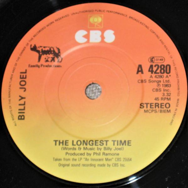 

7inch Record BILLY JOEL The Longest Time A4280 CBS 1984 UK Rock Used