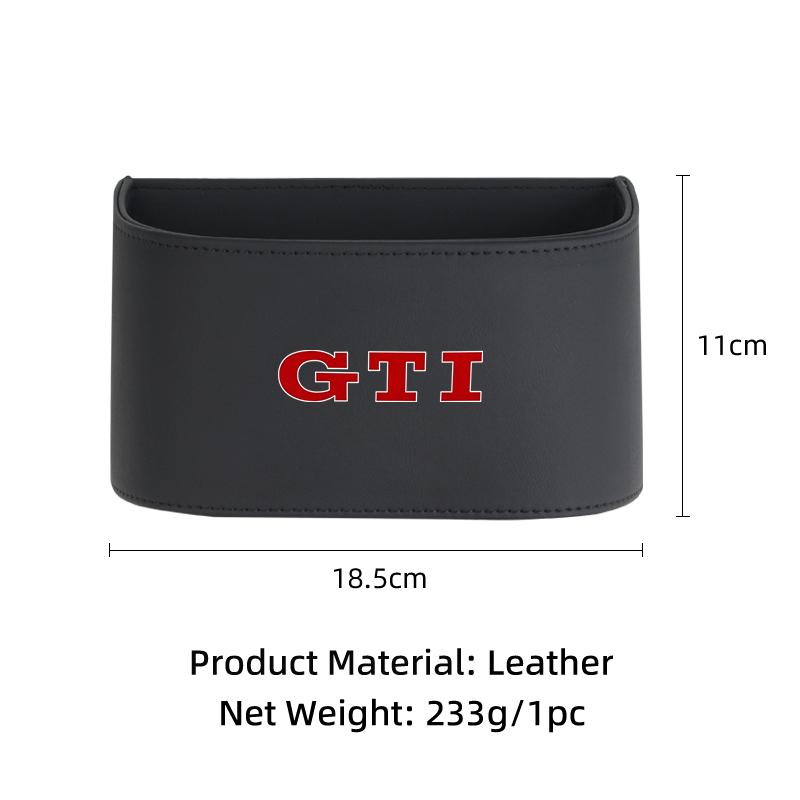 Car Trapezoidal Sloped Black Leather Door Multi-Functional Storage Compartmen For Volkswagen VW Golf 4 6 7 GTI Tiguan Passat B5 BIV1