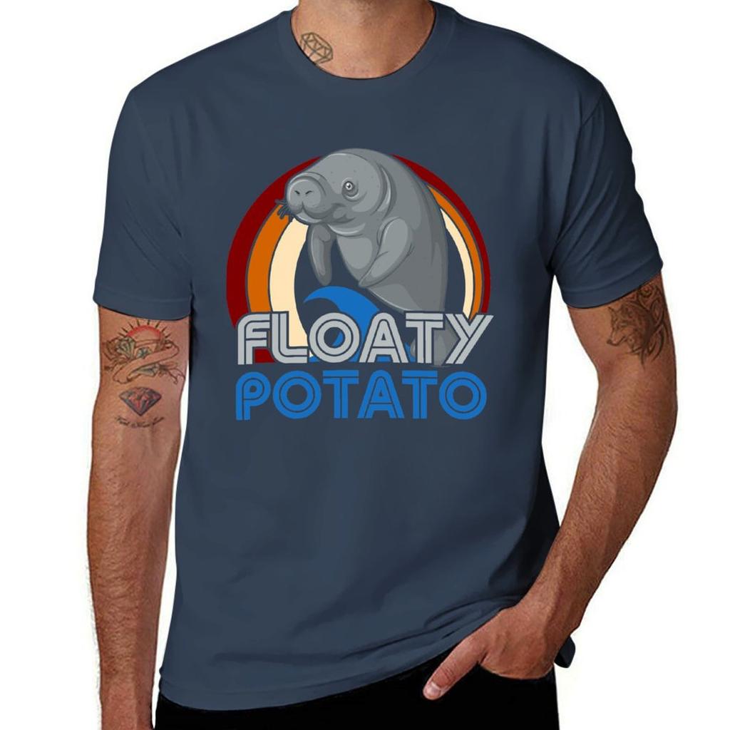 Floaty Potatoes Vintage Unisexatee Gift Tshirt Quick Dry Light Sports Tshirt
