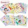Little Princess Cartoon Face-Changing DIY Stickers - Fun, Creative Self-Adhesive Decorations for Kids