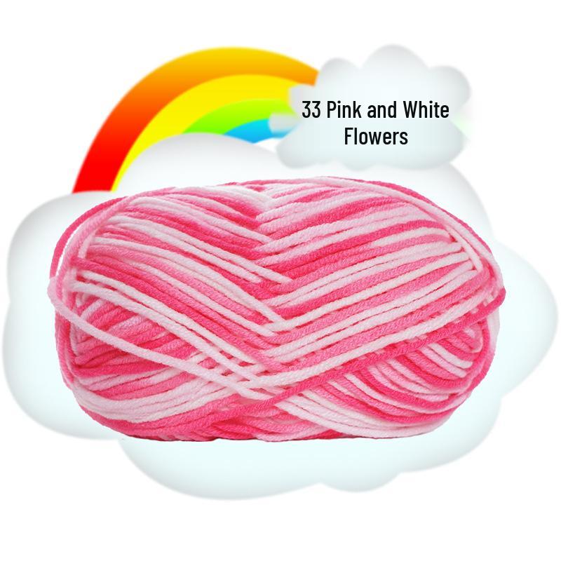 Gradient 5-Ply Medium Thick Baby Velvet Yarn for Crochet and Knitting