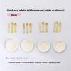 1/12 Scale Miniature Dollhouse Cake Dish with Knife Fork Spoon Set - DIY Decoration Doll House Accessories for 1/12 Scale Models