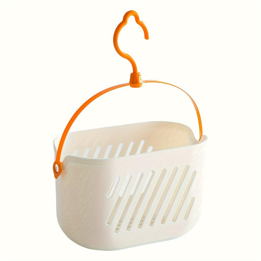 Hanging Storage Basket - Multi-Purpose Open Plastic Organizer for Bathroom, Kitchen & Home Use, Bathroom Shelves