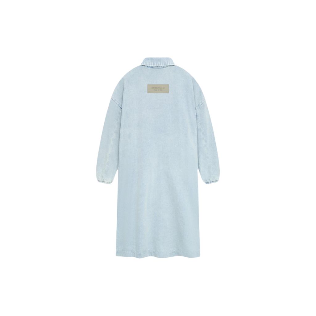 Fear of God Essentials Car Coat Light Washed Denim Men Outerwear Blue 202SP244570F