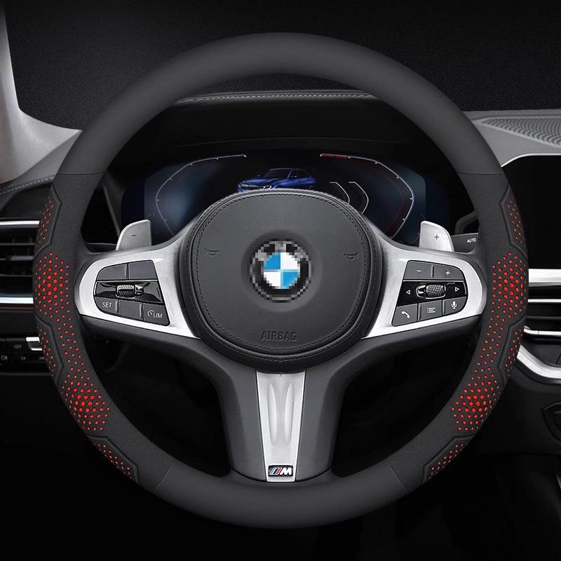 Dsgur6 For BMW M G20 X3 X5 X6 E39 E46 E87 E90 E92 F10 F15 F25 F30 Carbon Fiber Suede Leather Car Steering Wheel Cover Auto Accessories