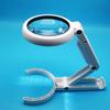 Foldable Magnifying Glass Handheld Watch Repair Tool 8 LED Magnifier  Book Reading