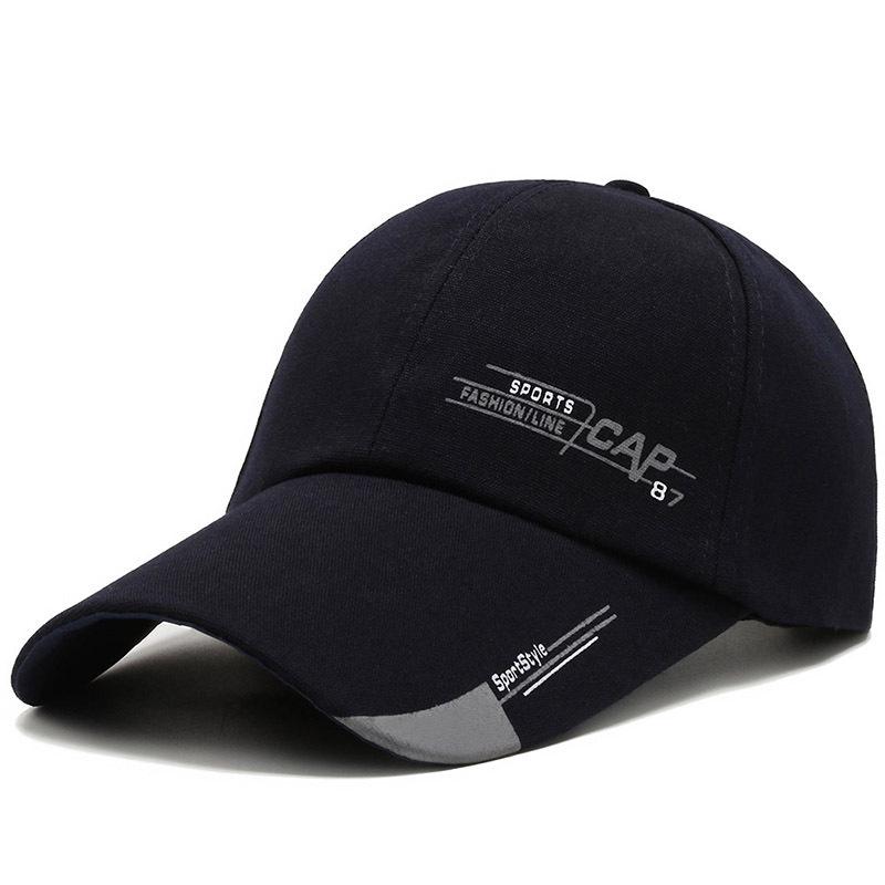 Men's Extended Brim Baseball Cap - Spring & Autumn Korean Style Outdoor Sun Protection Hat for Fishing & Travel
