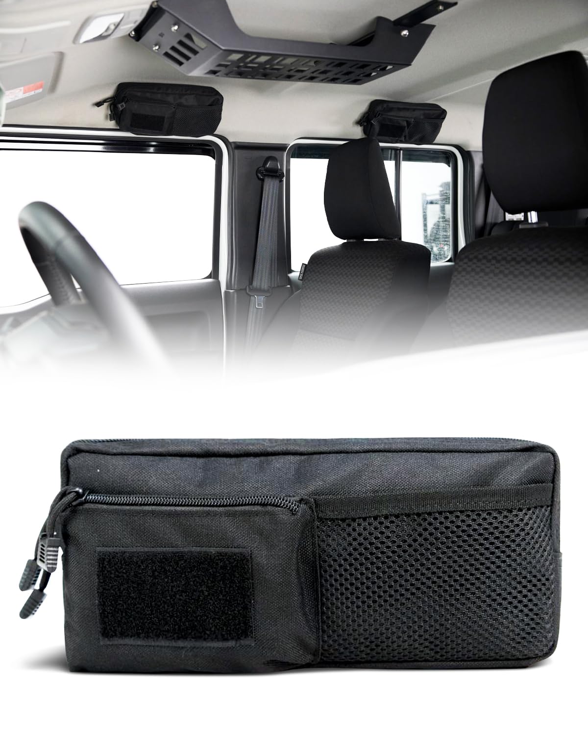 

Jimny Storage Handrail Storage Dedicated to Small Item Holds Cell Car and Other Small Items All in One Compatible with Jimny Sierra Jimny Nomad D5 and чёрный