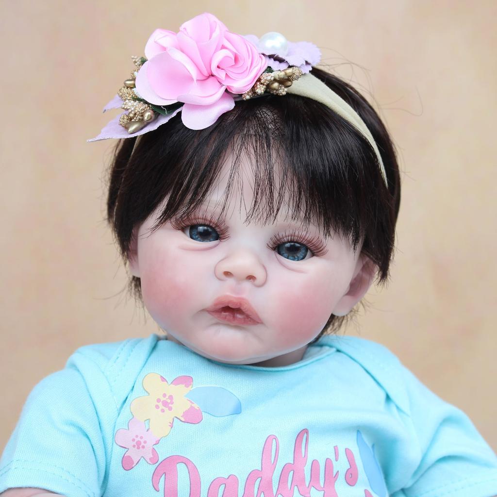 BZDOLL 48 CM 3D tón pleti Viditelné žíly Měkký silikon Reborn Hračka pro panenky pro dívku 19palcové dětské oblékání Boneca realistické