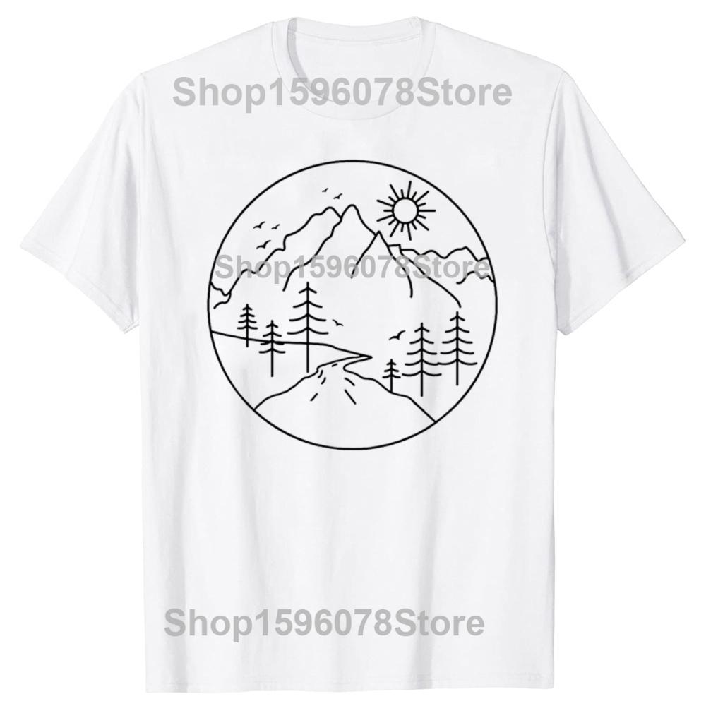 

Sunrise Mountain Nature Hiking Camping Outdoors Mountains T-Shirt Graphic T Shirts Streetwear Men Clothing Tops Camisas 3XL