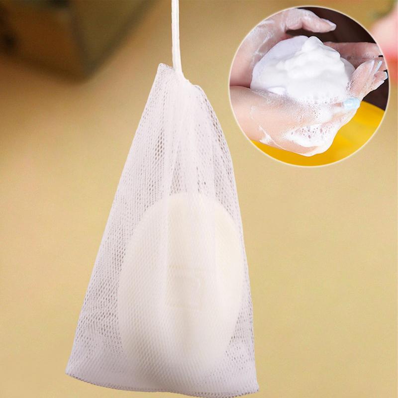 Soap Net Mesh Bag For Foam Face Wash Exfoliating Bag And Soap Pouch Face Wash Milk Foaming Net For Bubble Making 12*9cm