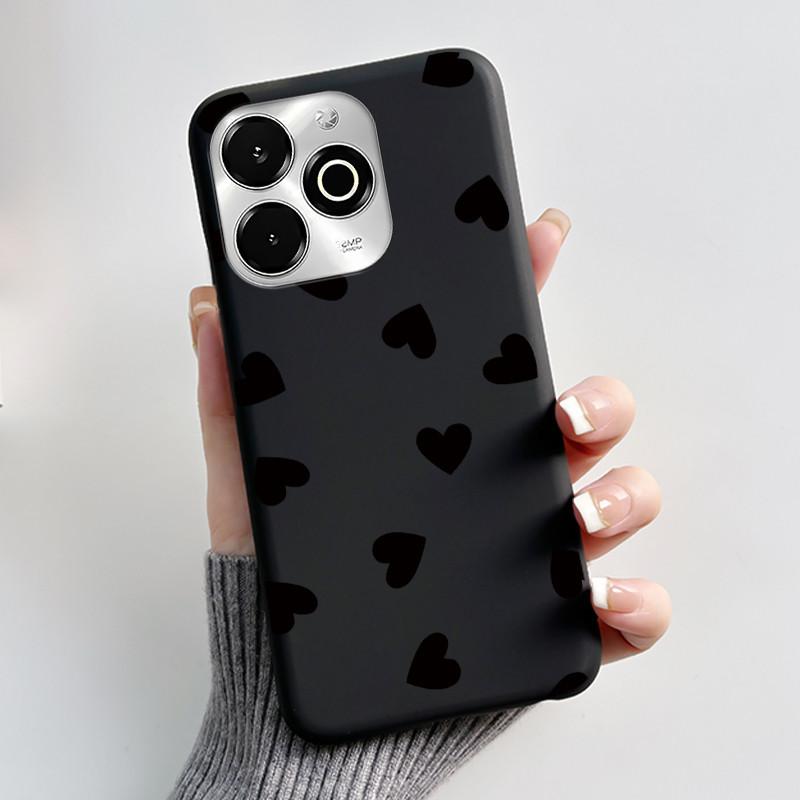 Phone Case For Umidigi G100X / G9X Case Luxury Cute Love Heart Rabbit Cartoon Funny Cover Black Soft Silicone Protective Casing