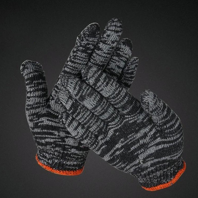 24 Pairs of Unisex Durable Fabric Work Gloves with Non-Slip Grip for Gardening and Construction