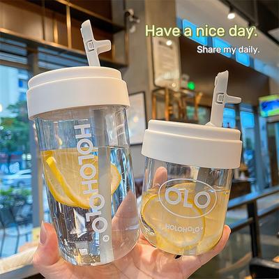 300 ml/450 ml Tritan Materiál Šálek na kávu Dětská láhev na vodu se slámou nepropustná z odolného plastu bez BPA Pití