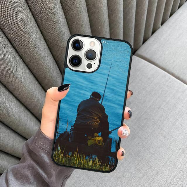 Fishing Fisherman Phone Case Cover For iPhone 5 6 7 8 Plus X XR XS SE2020 Apple 11 12 13 Mini Pro Max Galaxy S10 S20 S21