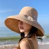 Summer Wide Brim Sunhat For Women Polyester Sun Protection Outdoor Beach Fashion Accessory