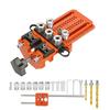 Dowel Jig Kit Adjustable Doweling Drill Guide with Quick Positive Stop and Clamp for 1 4 3 8 1 2 Inch Dowel Holes