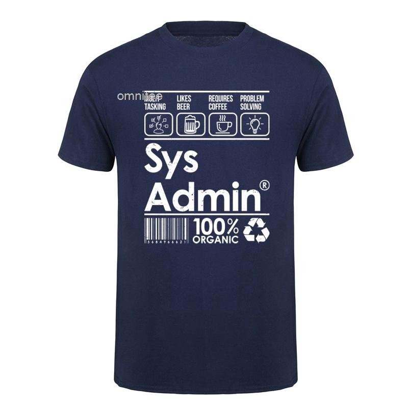 New Cool System Administrator Sys Admin SysAdmin T Shirt Streetwear Short Sleeve Computer Programmer Gifts Tshirt Tops HJ118