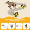 Cat Toys Interactive for Indoor Cats Automatic Ball with USB Rechargeable LED Tail Light Automatic Return at Obstacles Cat Toy