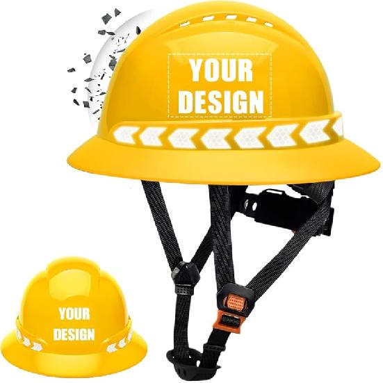 Защитная каска, каска, настройте свой логотип, промышленная рабочая защита головы, одобренная ANSI Z89.1 жёлтый