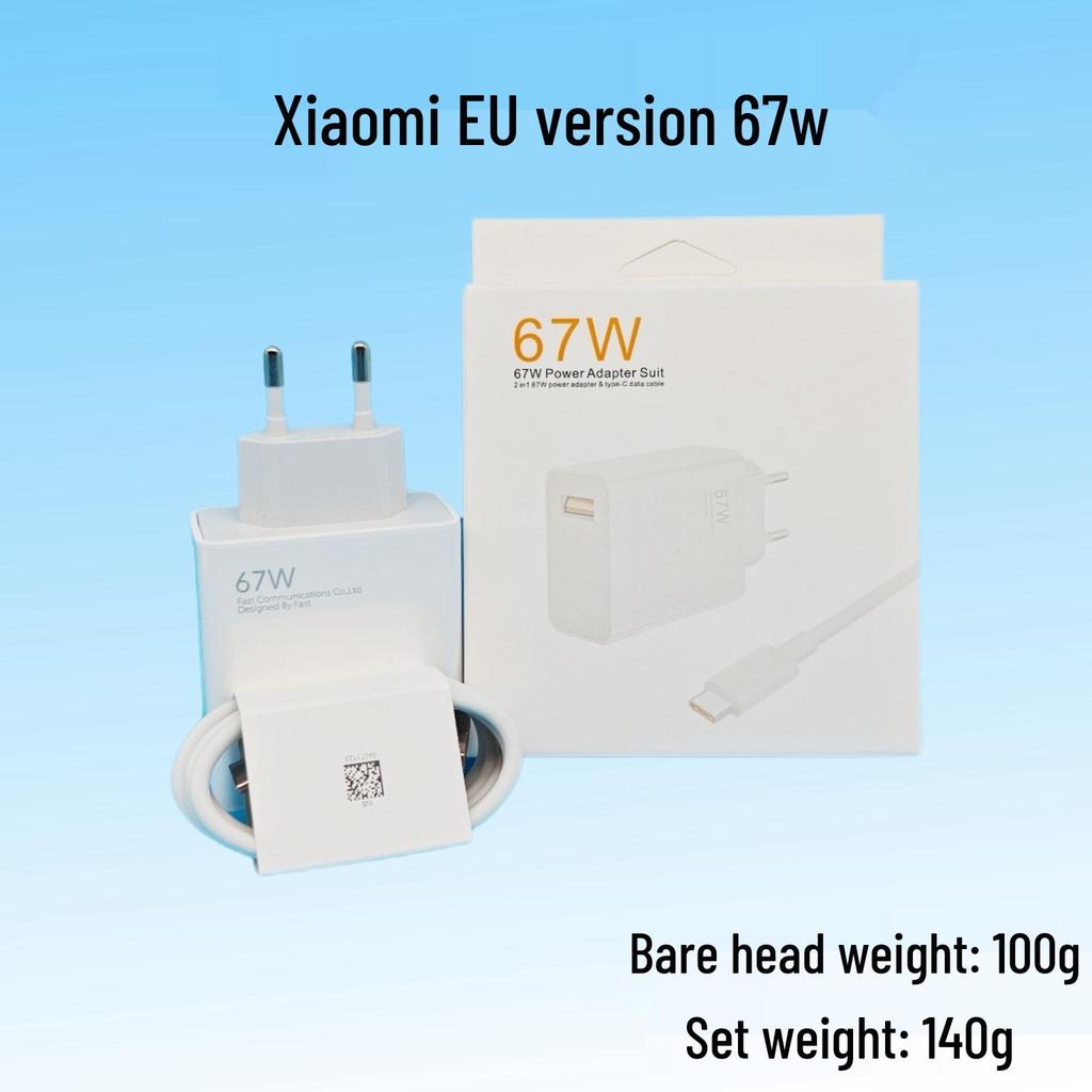 Xiaomi 67W/120W EU Charger Set for Redmi Phones - USB Fast Charging Adapter
