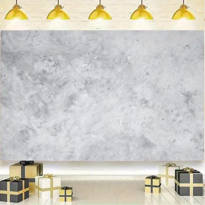 2D Simple Light Grey Stone Backdrop for Room Decor & Content Creation