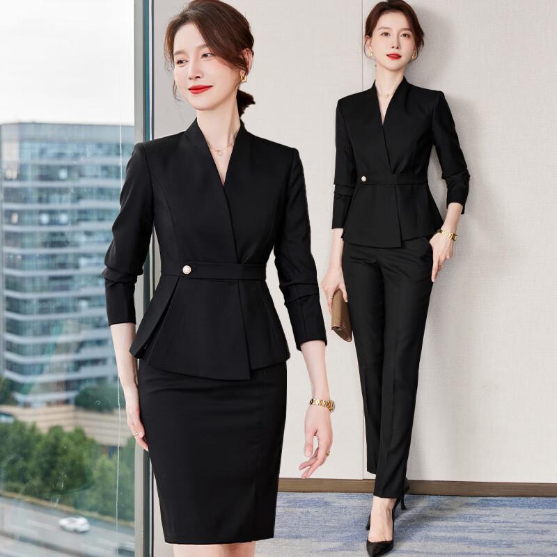 Taluoman Women s Black Business Suit Set M