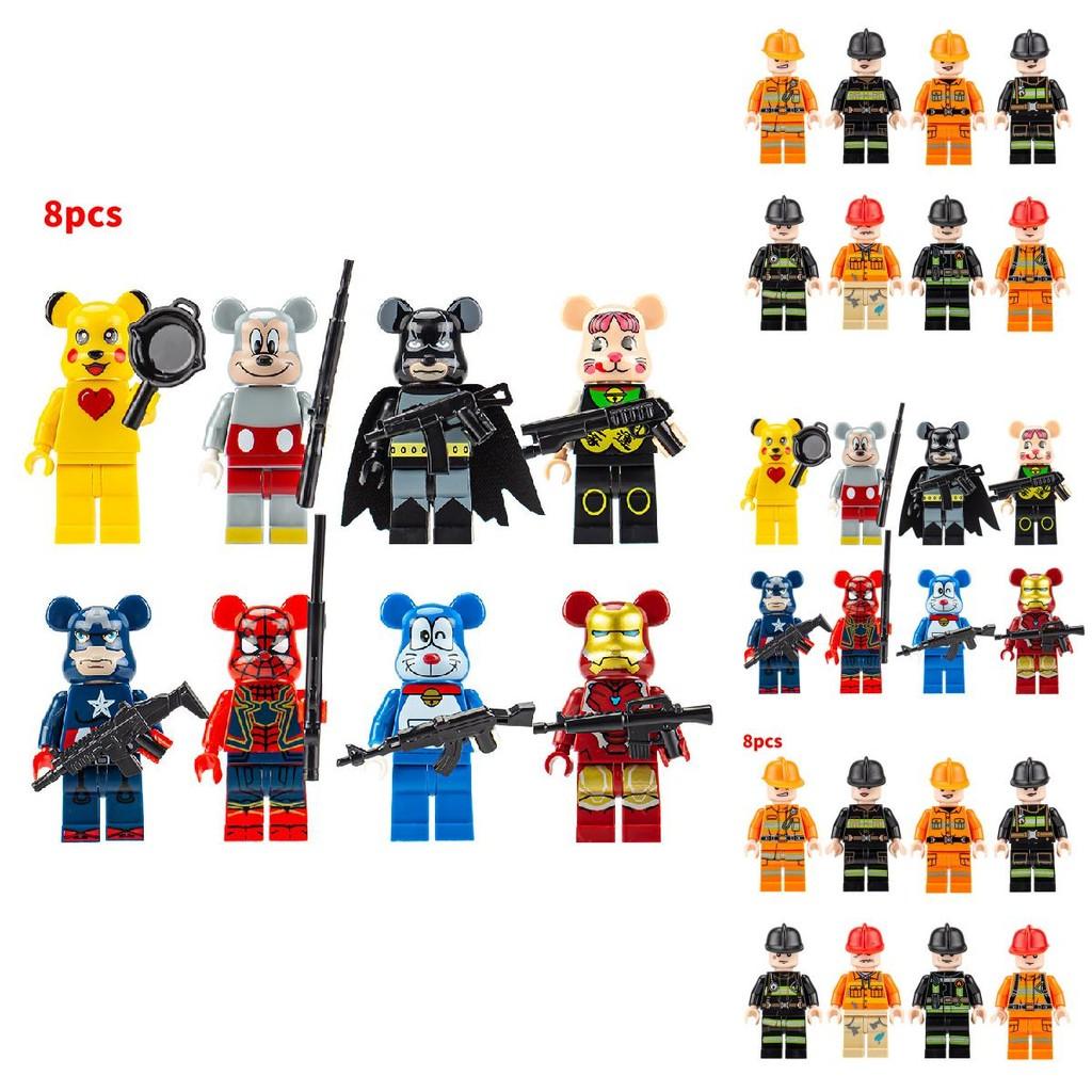 Byens Profesjonelle Ingeniør og Brannmann Minifigurer Byggekloss Sett For Barn