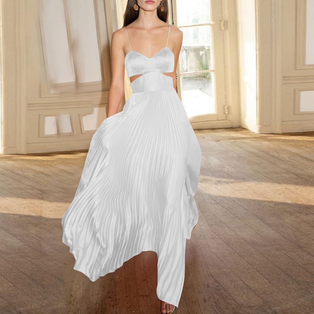 Women's Fashion Sexy Temperament Suspender Strap Color Tube Top Dress