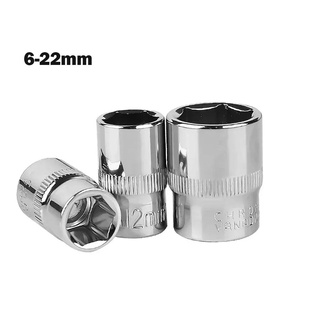 3/8" Head Square Drive Ratchet Wrench Socket Hex Keys Socket Bits Metric Double End Hexagons Sleeves 6-32mm Range