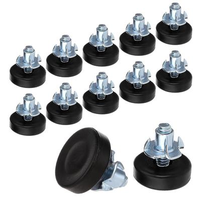 12/24Pcs 1/4" Screw In Furniture Levelers Simple Table Chair Leg Levelers Feet Cupboard