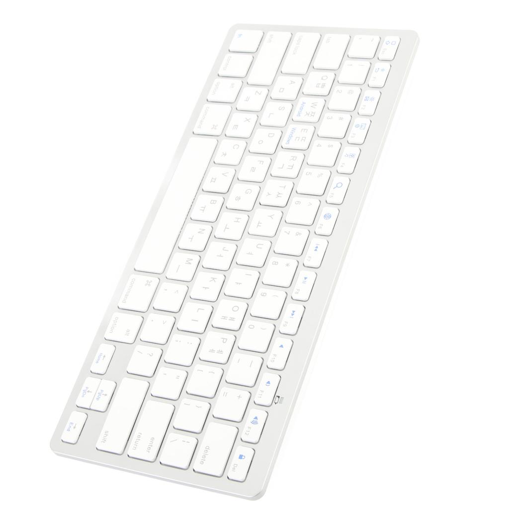 Wireless Keyboard Mini 78 Keys Ultra Thin Portable White Computer Keyboards for Android for OS X for IOS for