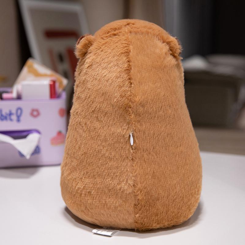 Cappello di buon compleanno Capibara peluche ripieno cartone animato Swag abbraccio bottiglia di latte Capibara peluche giocattolo regalo di compleanno unico per ragazzo ragazza