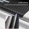 4 Piezas Protector de Estribo de Puerta de Coche de Fibra de Carbono Decoración de Pedal de Bienvenida Pegatinas de Cuero para BYD Atto 3 EV 2022 2023 Accesorios para Automóvil