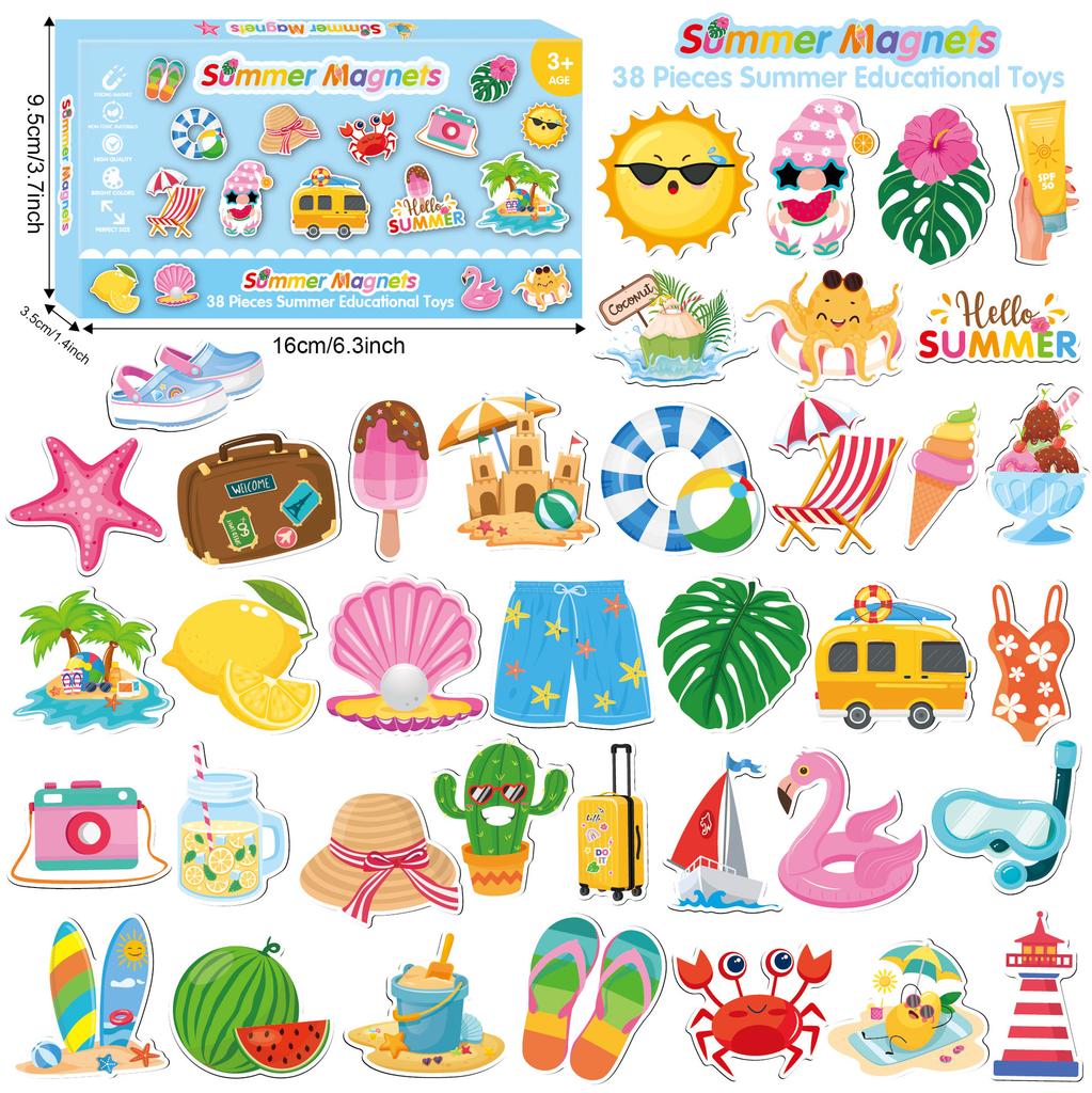Food Refrigerator Stickers Cute Cartoon Children's Kitchen Home Decoration DIY Fun Food Soft Magnetic Refrigerator Stickers