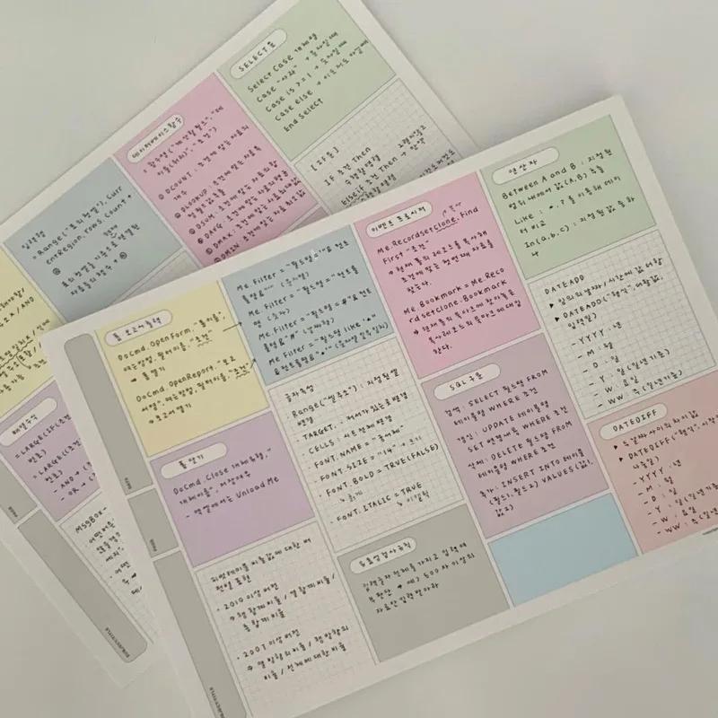B5 Colored Memo Pad Multifunctional Notebooks 2025 Tearable Notepad Planner Learning Paper School Stationery Supplies 30 Sheet