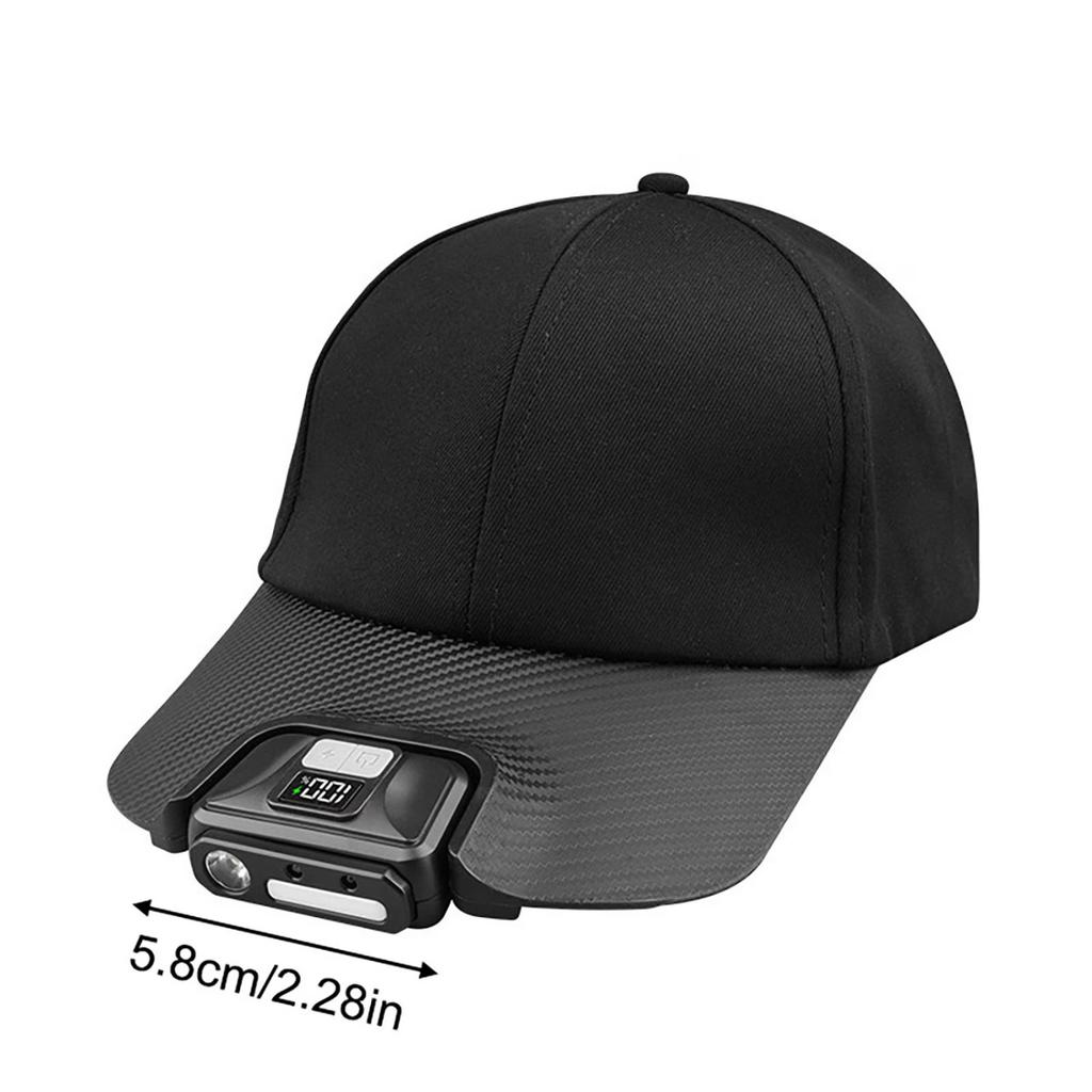 7.3 Inch Rechargeable LED Headlamp Hat,Clip-On Visor Light with 180° Adjustable Beam,Hands-Free Flashlight for Baseball Cap for Hiking Camping Fishing