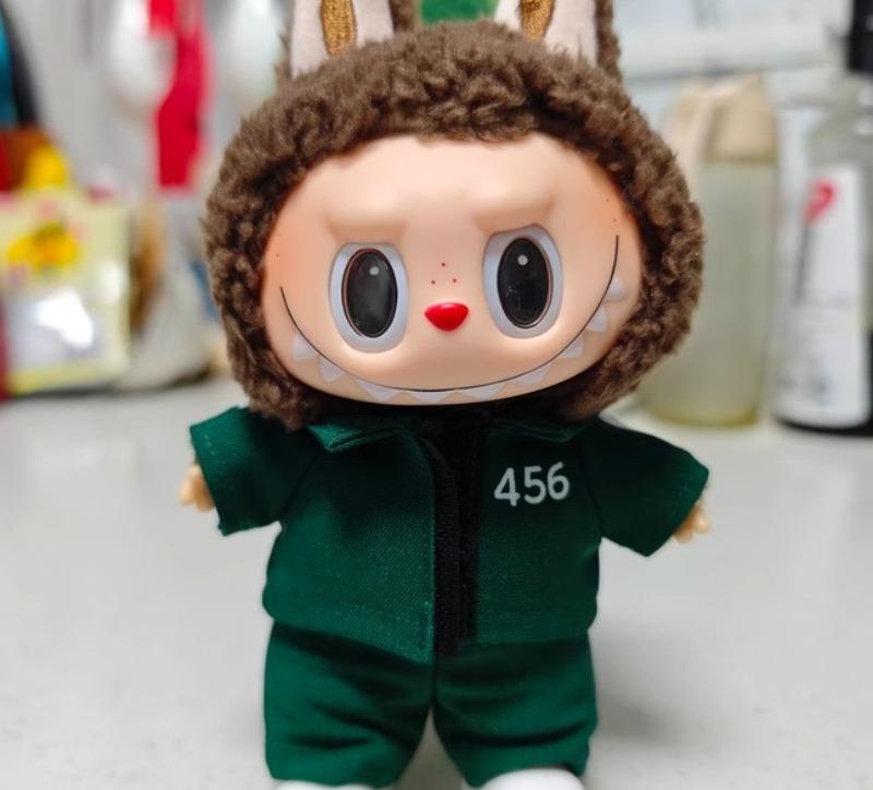 (Clothes Only) Seafood Game Collection Line Figure Clothes Outfit Face Cover Shoes for Labubu V1V2V3 Polyvinyl Chloride Material Figure Baby Clothes