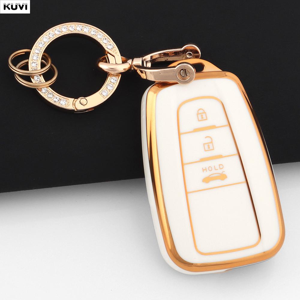 2 3 4 Buttons Hot TPU Car Key Case Fob Keychain Shell For Toyota CHR Camry Corolla RAV4 Highlander C-HR Prius Land Cruiser Prado