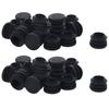Good-Blanking End Caps Round Tube Insert Cover 19Mm Dia 40 Pcs Black