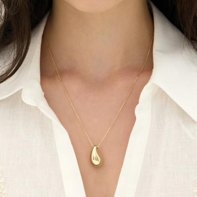 Champagne Full Moon (Y) Big Bowl Long Necklace Hl2N56225Yb800