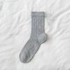Mesh Breathable Mid-calf Socks - Summer Lightweight Style with Openwork, Lace-up, and Bow Details - Exquisite Mid-calf Women's Socks