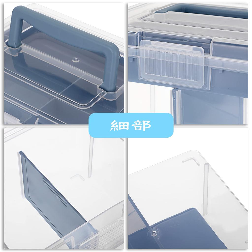 Sumnacon Large Capacity Storage Clear Storage Case with Lid and Divided Stylish Storage Nordic Small Item Storage Lip Office Sewing Various Everyday