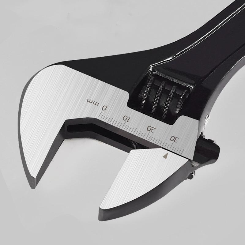 6 8 10 12 Inch Adjustable Wrench Set Corrosion Resistant Black Oxide Finish for Automotive Plumbing Household Repairs