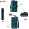 RFID-Blocking Women's Long Zipper Wallet: Large Capacity European & American Style