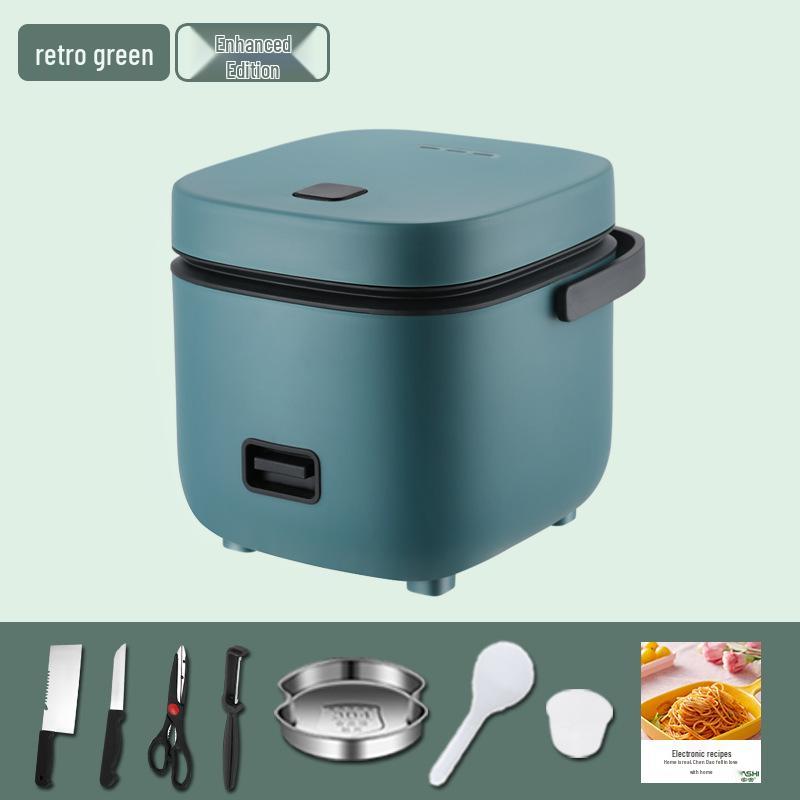Small Appliances Compacte Rijstkoker voor Thuis voor 1-2 Personen, Multifunctionele Stoomkoker voor Studentenkamer, Ouderwets Ontwerp
