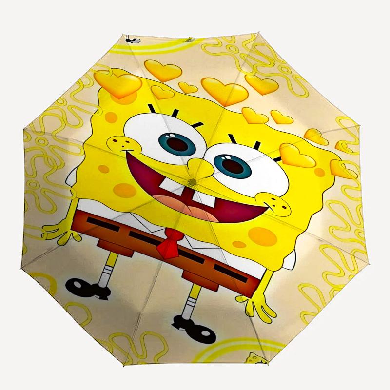 

1pc SpongeBob SquarePantsOpen/Close Umbrella-Windproof, Compact Travel Umbrella, Sturdy 8-Rib Shaft1081