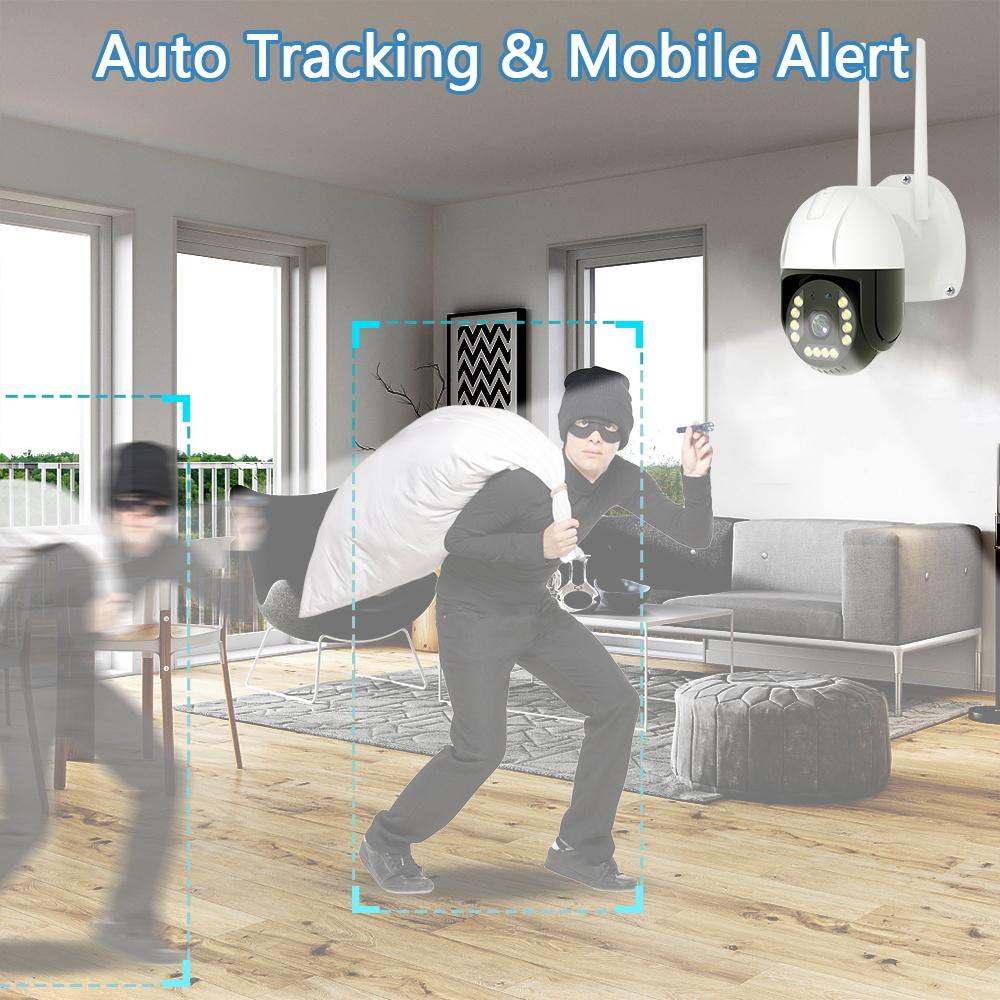 4G/WiFi Network Camera - 5MP HD Lens, Smart Night Vision, Waterproof & Alarm, Security Surveillance Cam