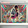 Retro Hair Salon Tapestry, Pop Art Barber Shop Background Cloth, Salon Studio Wall Decor