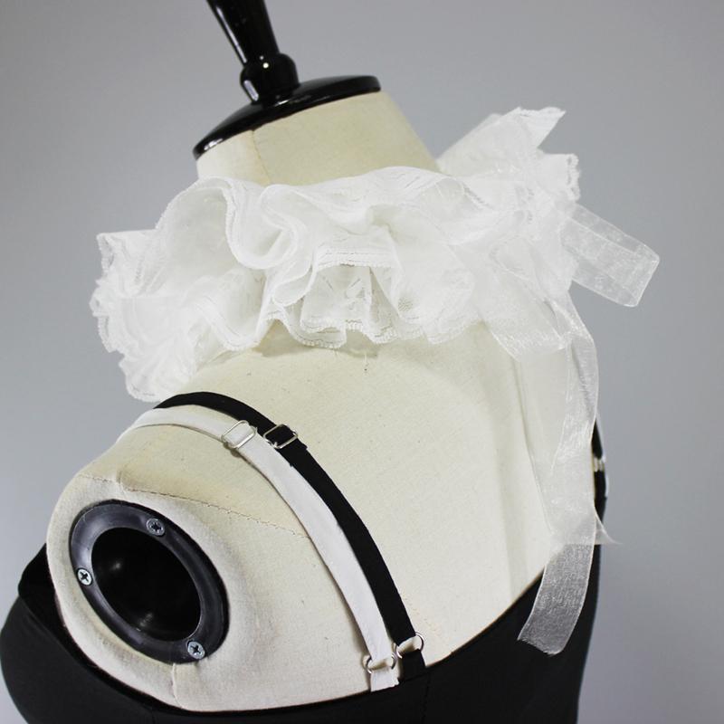 Sweater Decorative Collar for Women Neck Ruff Tulle Scarf Layered Floral Lace False Fake Collar